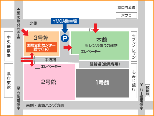 広島YMCA敷地図