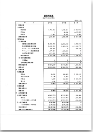 2020年度賃借対照表