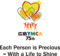 広島YMCA75周年ロゴマーク　Each Person is Precious – With a Life to Shine