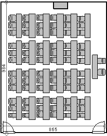 レイアウト図（本館4階401～404／教室型）