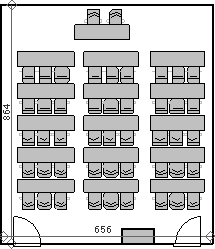 レイアウト図（本館4階405～408／教室型）