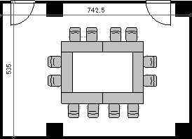 レイアウト図（3号館3階3-A・3-B／ロの字）