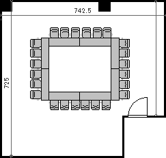 レイアウト図（3号館3階3-D／ロの字）