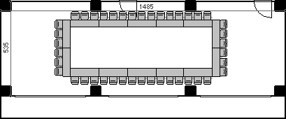 レイアウト図（3号館4階4-A・4-B／ロの字）