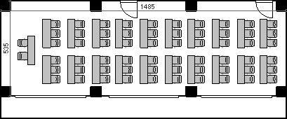 レイアウト図（3号館4階4-A・4-B／教室型）