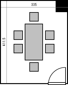 レイアウト図（3号館2階ミーティングルーム）