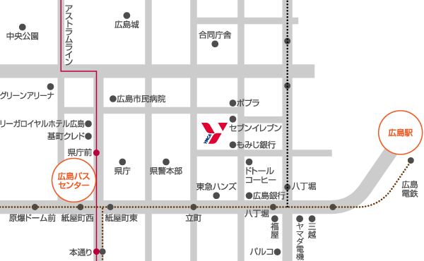 交通アクセス 広島ymca 交通アクセス 広島ymca